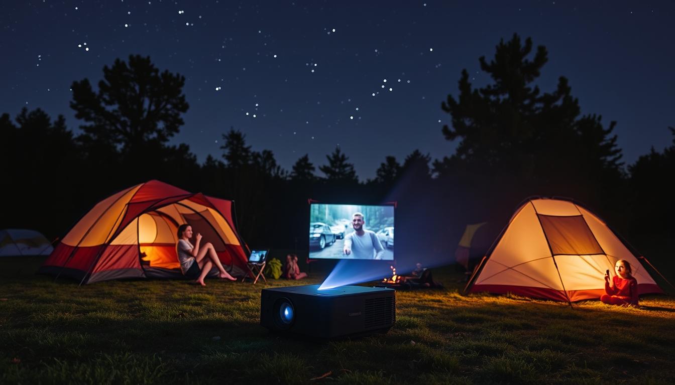 استخدام جهاز عرض Magcubic 4K HY300 Pro في رحلة تخييم