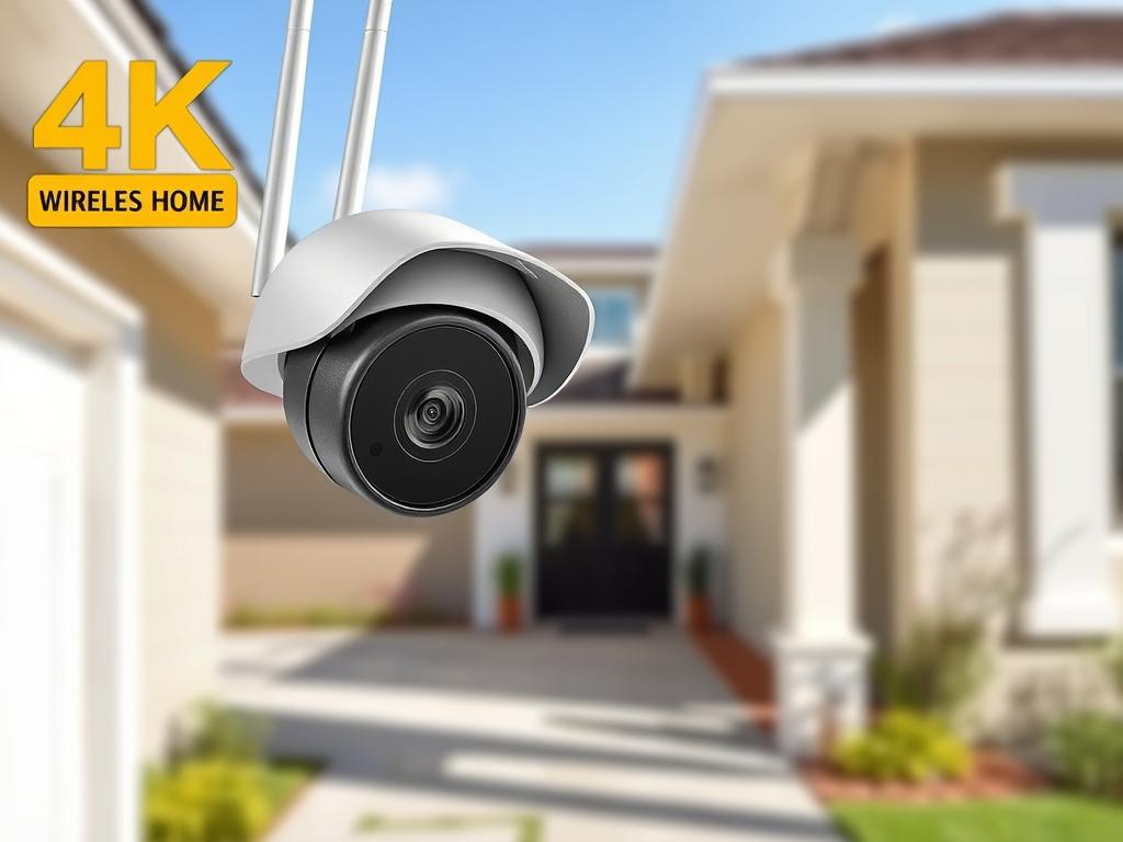 كاميرا مراقبة لاسلكية 4K مثبتة خارج المنزل لمراقبة المدخل