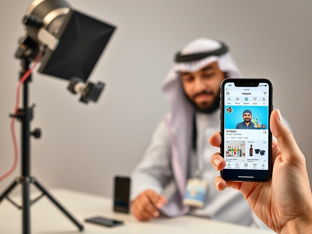 بائع سعودي يستخدم انستغرام للتجارة الإلكترونية
