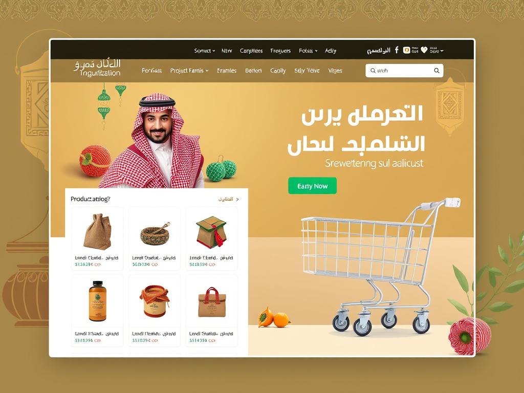 متجر إلكتروني متخصص في المنتجات السعودية التقليدية