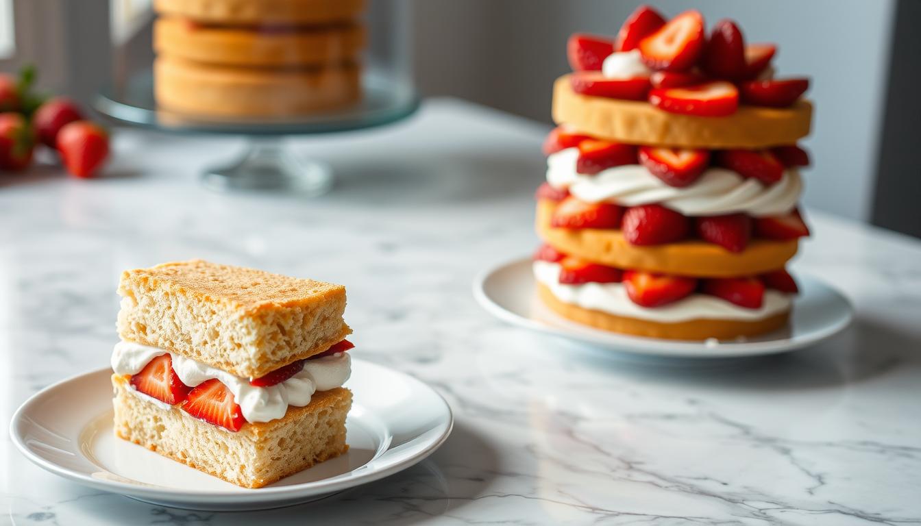 Strawberry Shortcake Icebox Cake Assembly