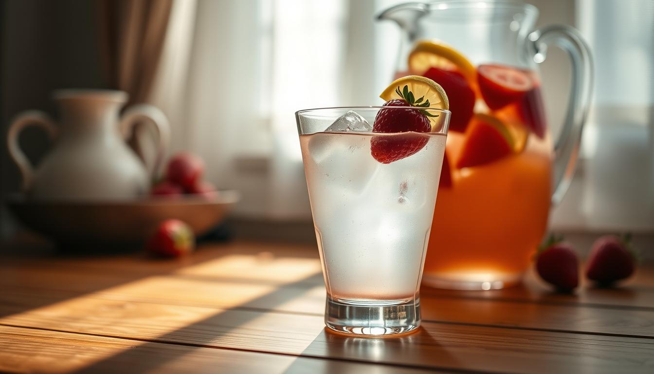 Strawberry Lemonade Mocktail Preparation