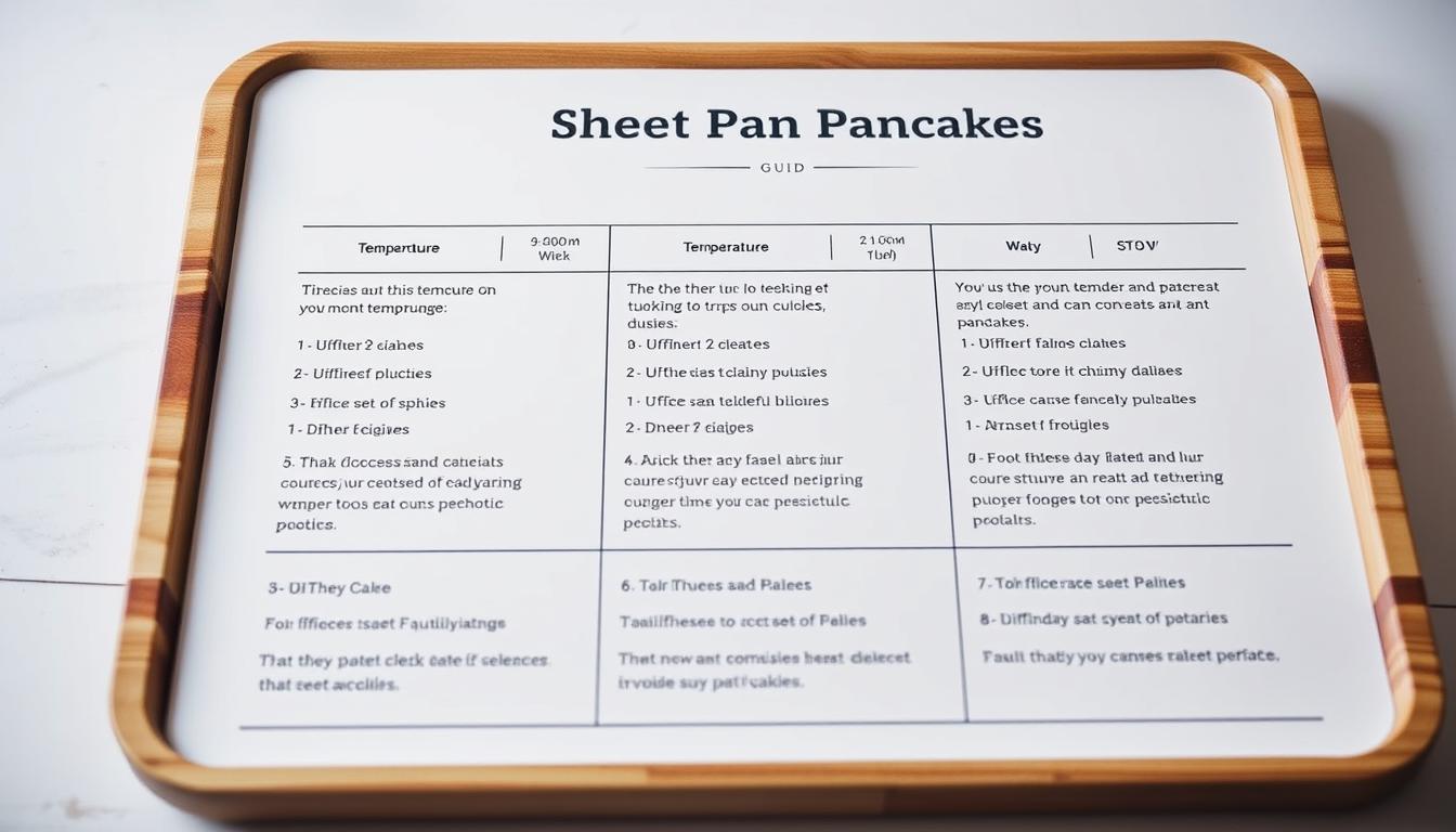 Sheet Pan Pancake Baking Temperature Guide