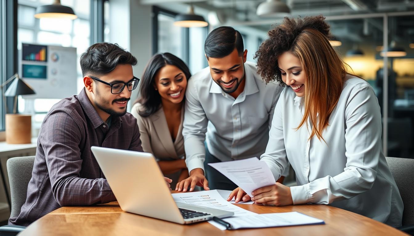 Business team implementing an AI agent with a project checklist