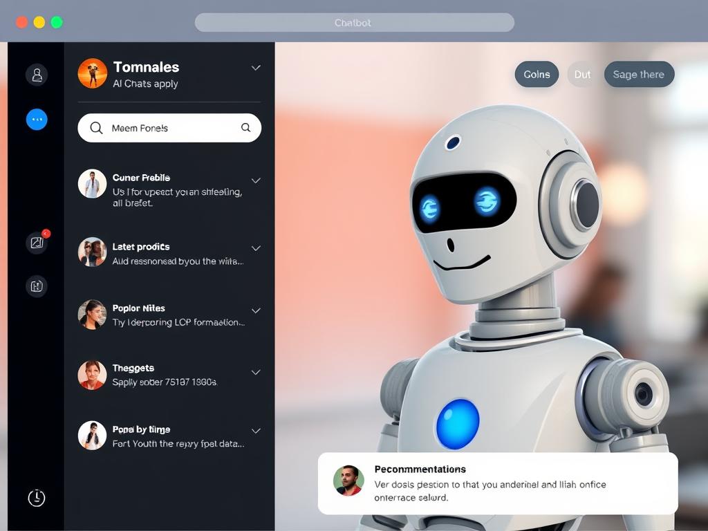 AI-powered chatbot interface providing personalized user experience