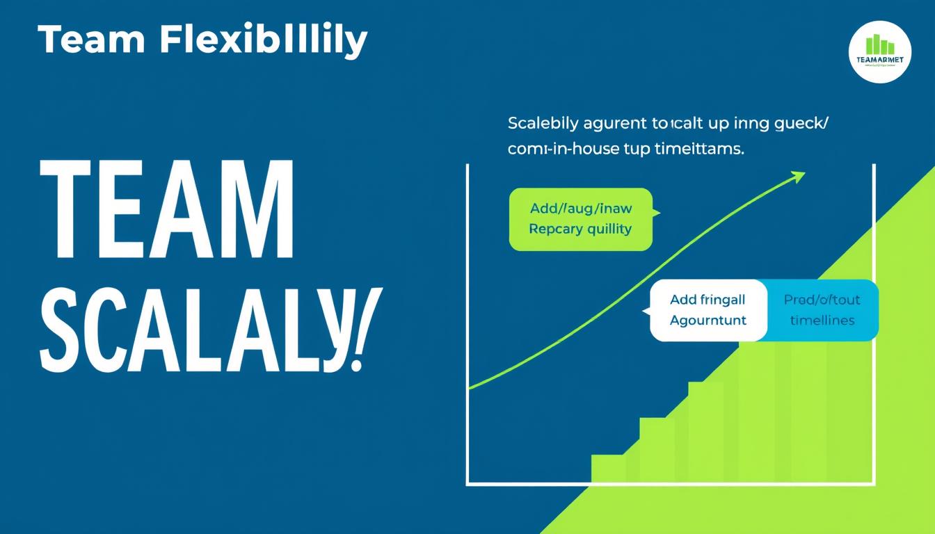 Visual representation of team scaling flexibility comparing team augmentation with in-house development
