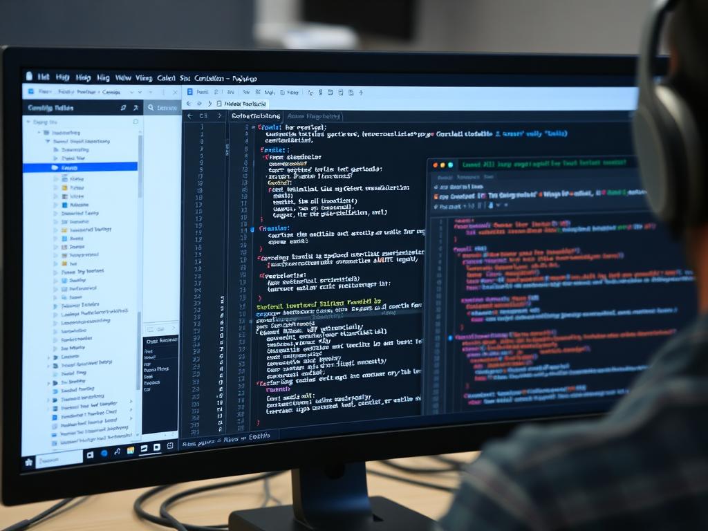 Developer troubleshooting AI API integration issues with diagnostic tools