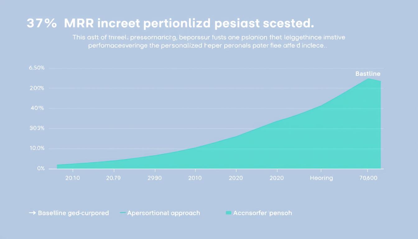 Graph showing 37% MRR increase from geo-personalized pricing tests for Advanced A/B Testing Strategies