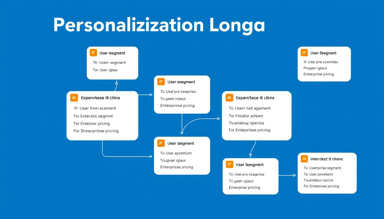 Diagram showing personalization logic for Advanced A/B Testing Strategies with if-then branches based on user behavior