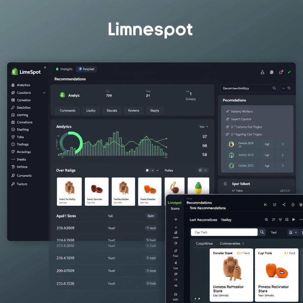 LimeSpot AI product recommendation interface for Shopify stores