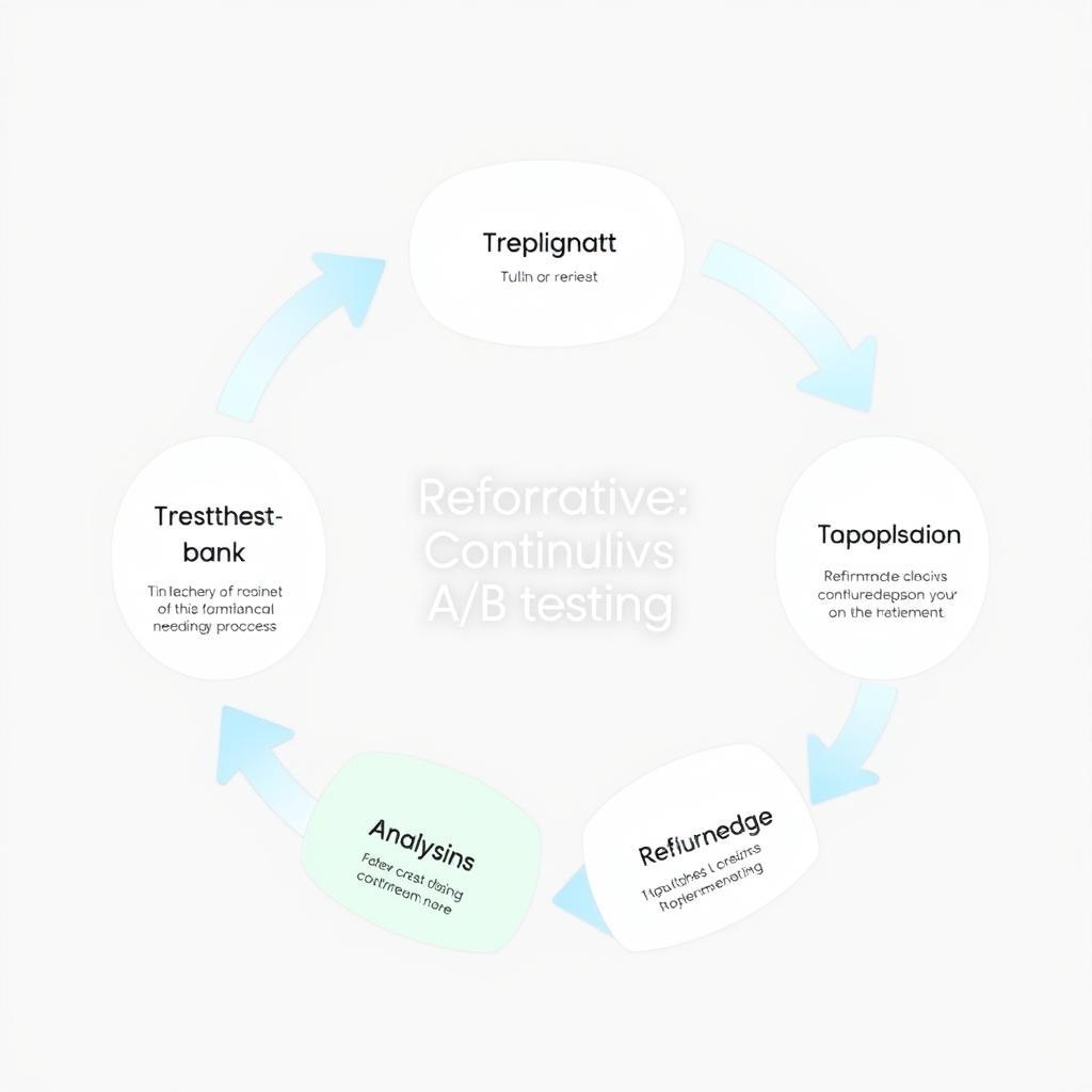 Iterative refinement process diagram for continuous A/B testing experimentation