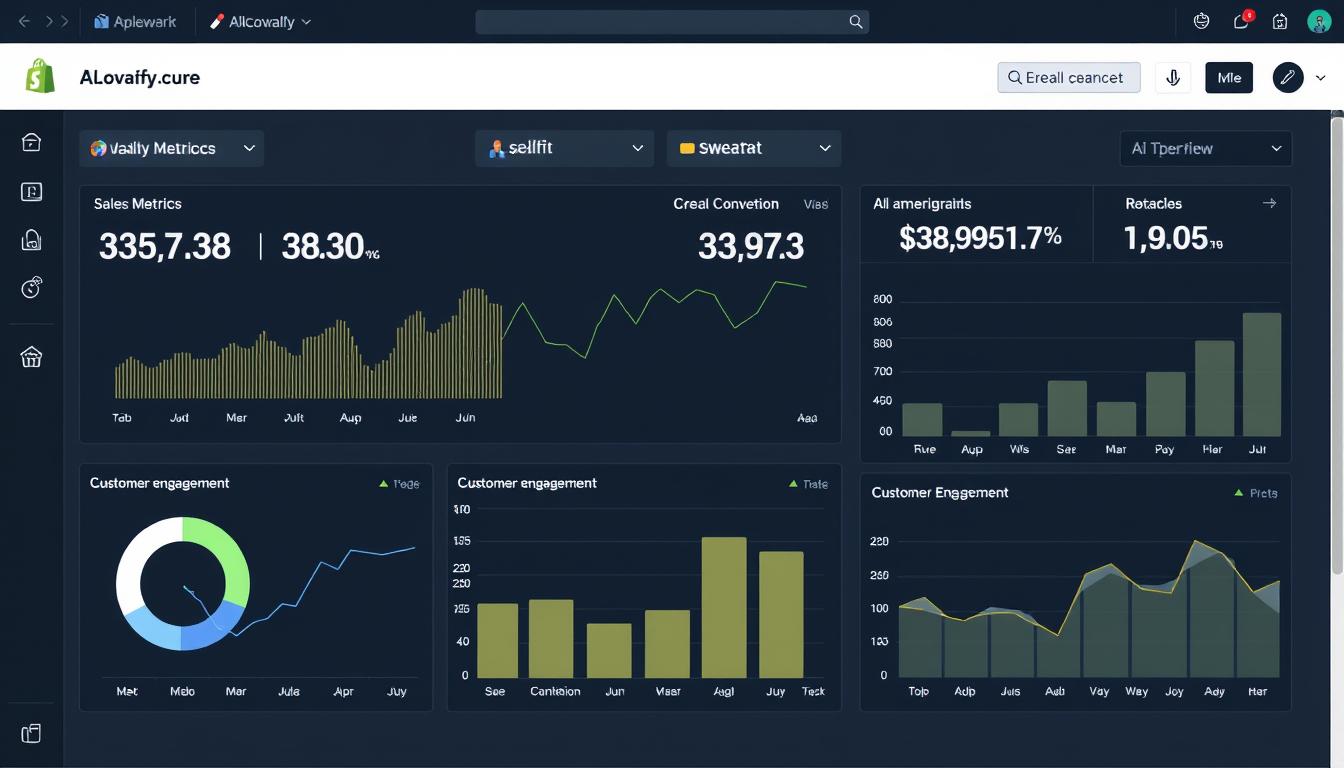 Successful AI-Powered Shopify Store dashboard showing increased sales metrics