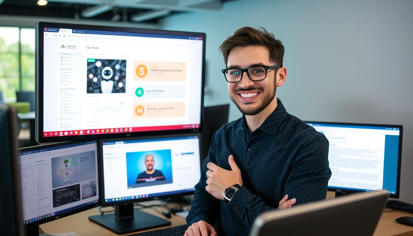 Developer successfully implementing AI features in a web application