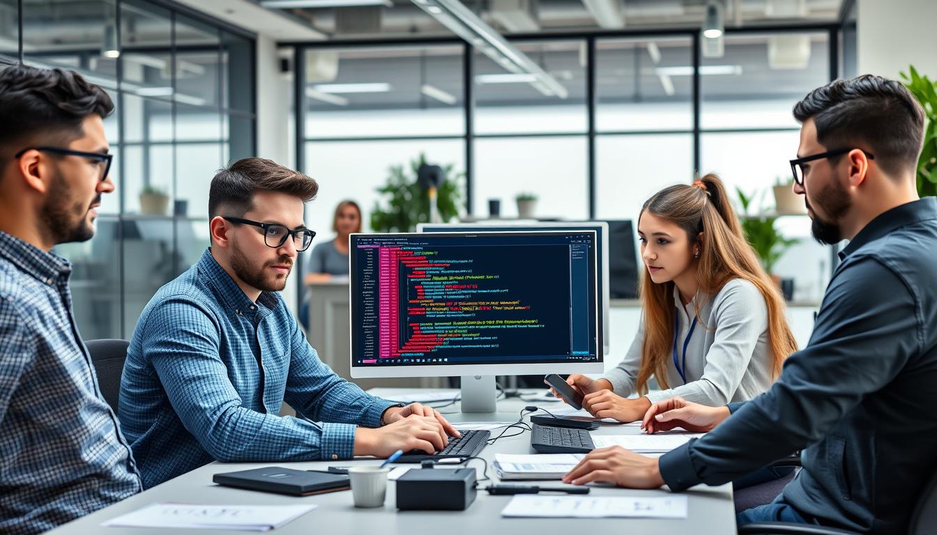 Fintech startup team using AI tools to build their MVP
