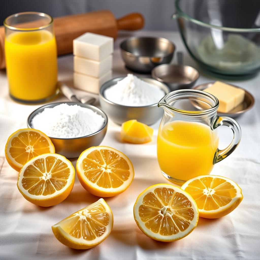 ingrédients tarte au citron meringuée