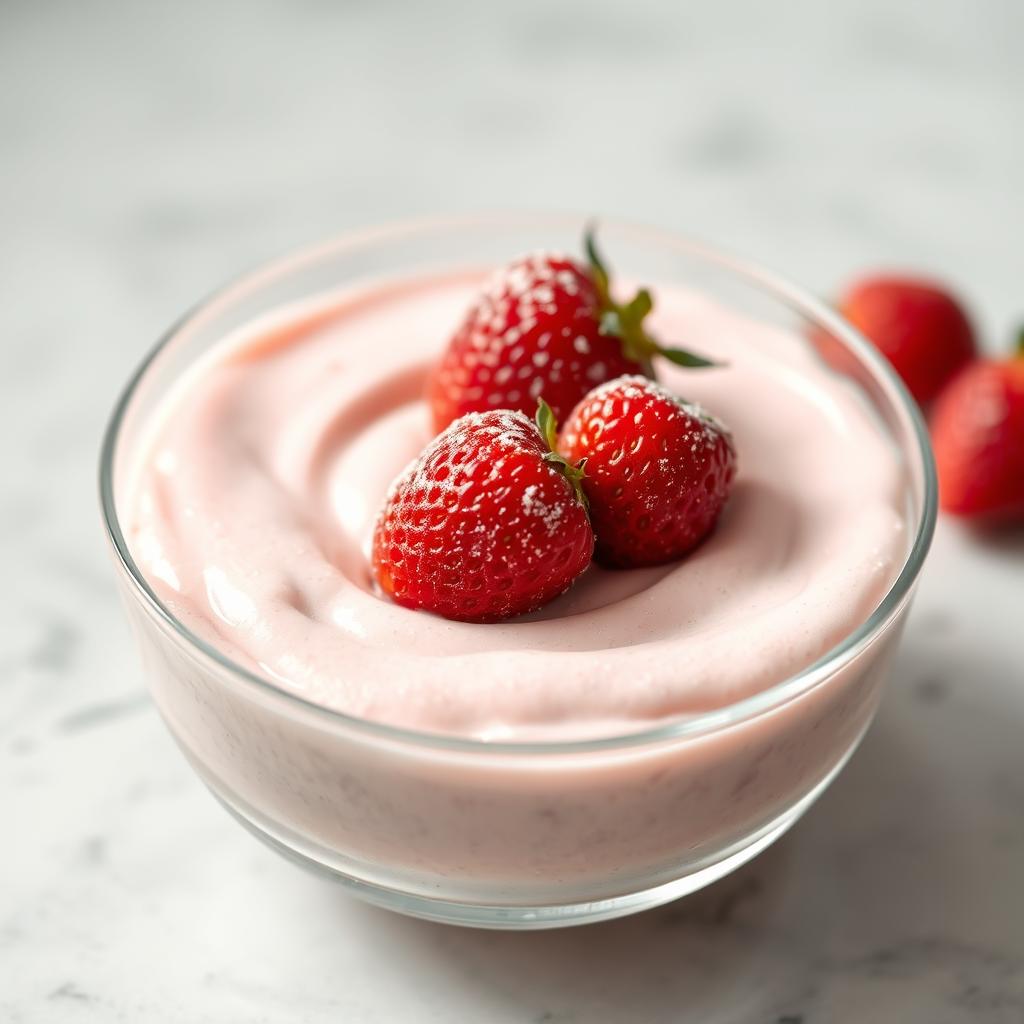 Mousse aux fraises allégée