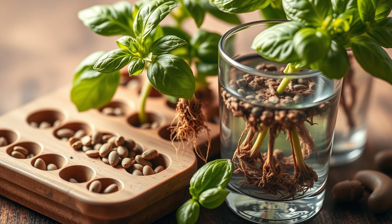 basil propagation methods seeds cuttings