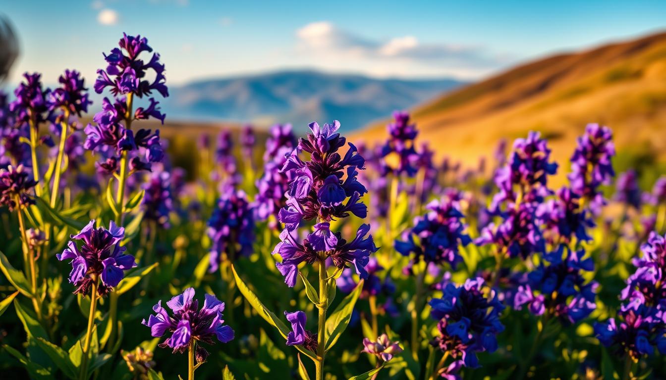 african blue basil flowers