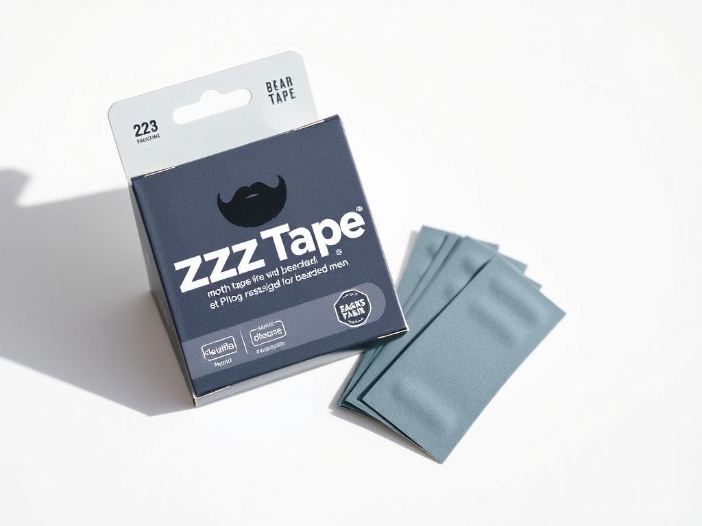 ZzzTape mouth tape product designed for bearded men
