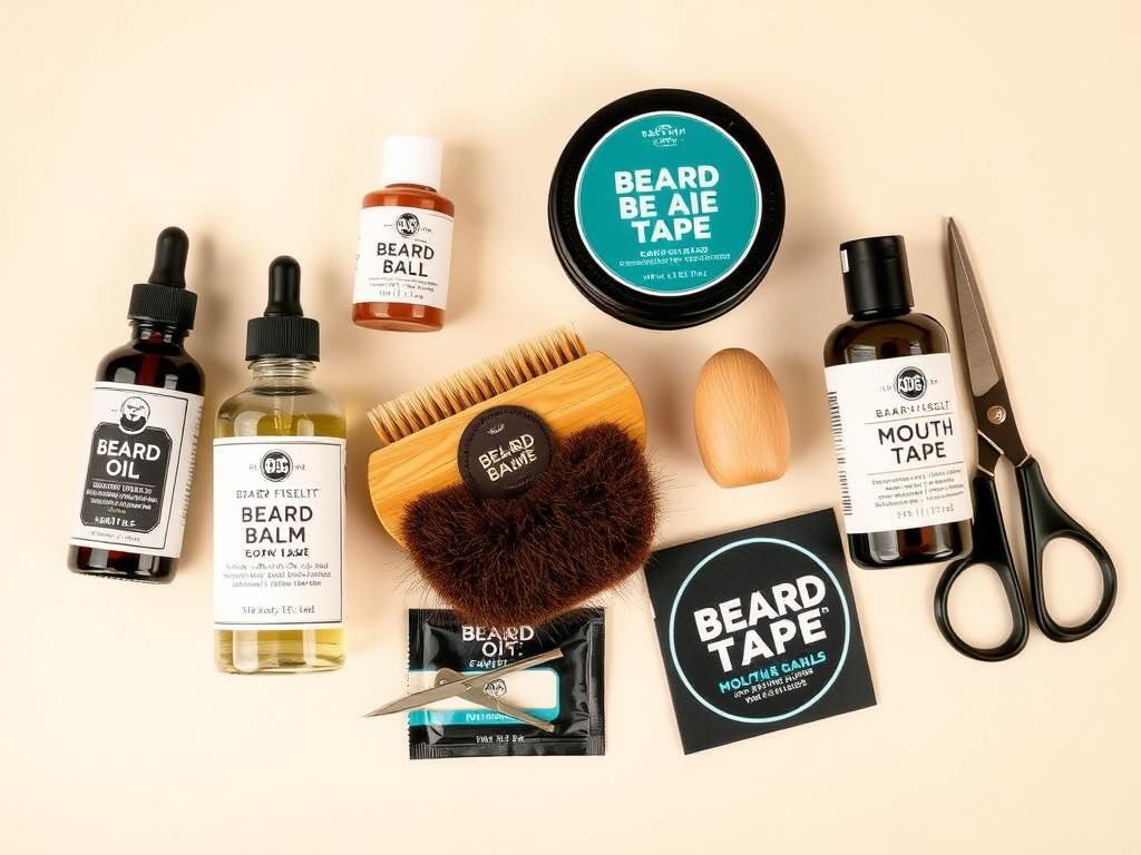 Beard care products and routine for mouth tape users
