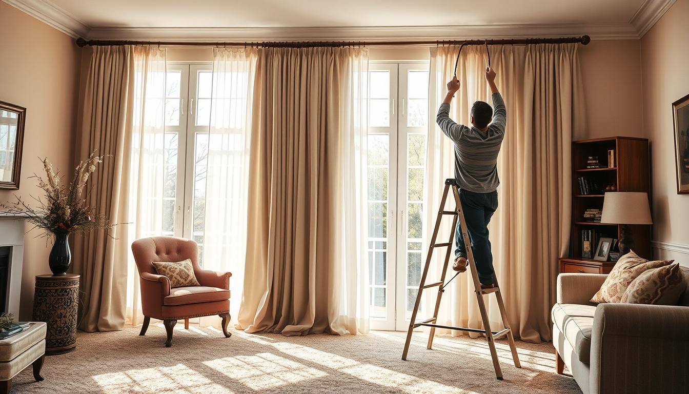 residential curtain installation