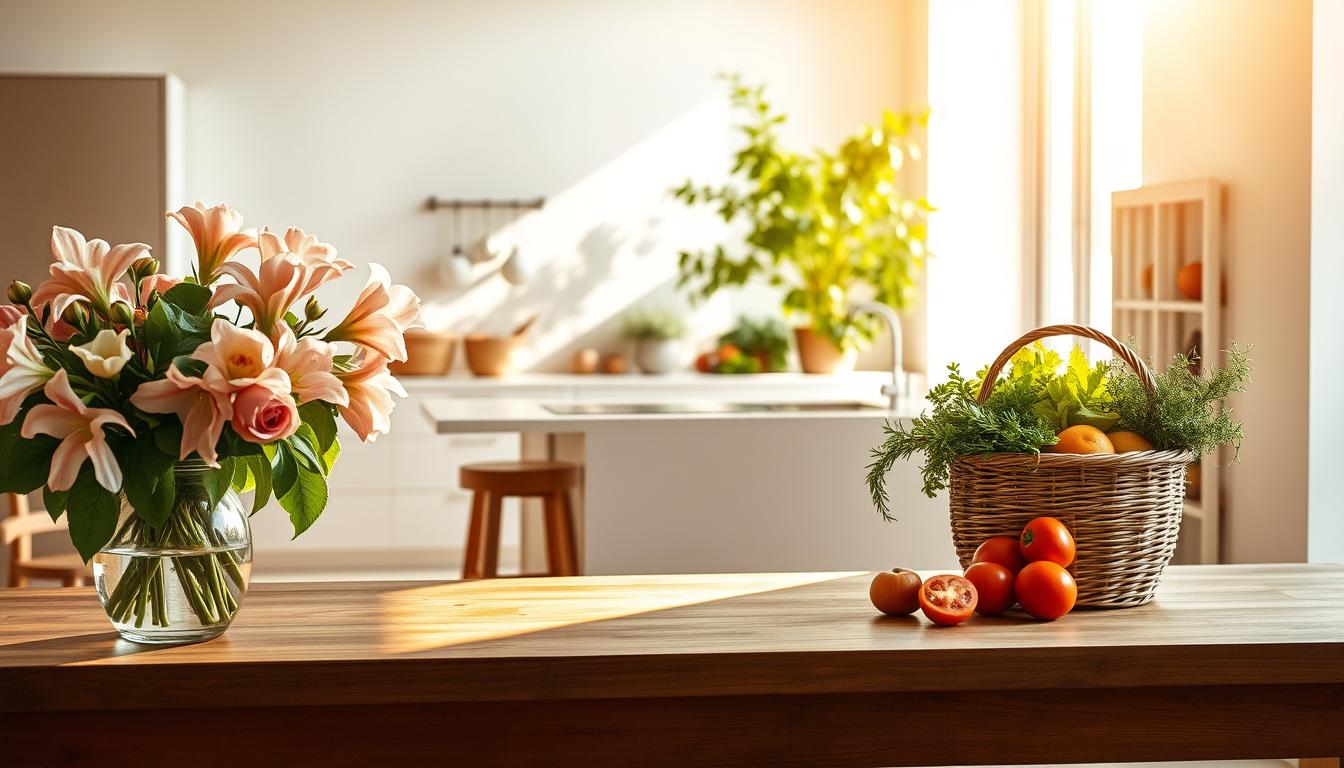 éléments naturels dans la cuisine