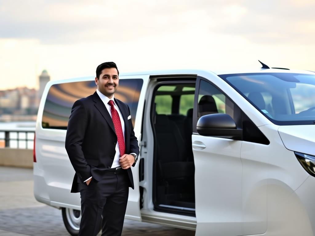 Şoförlü Mercedes Vito kiralama hizmeti sunan profesyonel şoför ve lüks araç