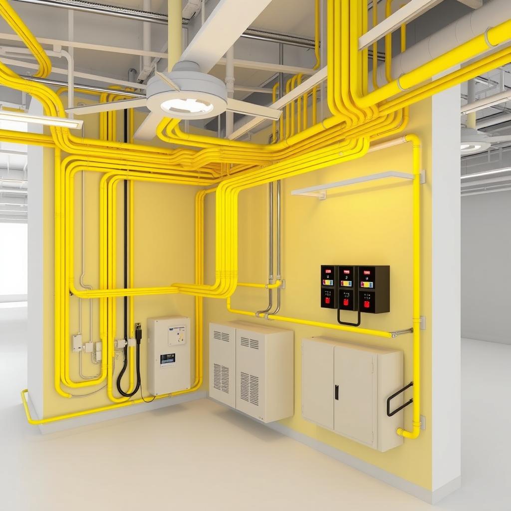 Electrical BIM Services showing power distribution and lighting systems modeling
