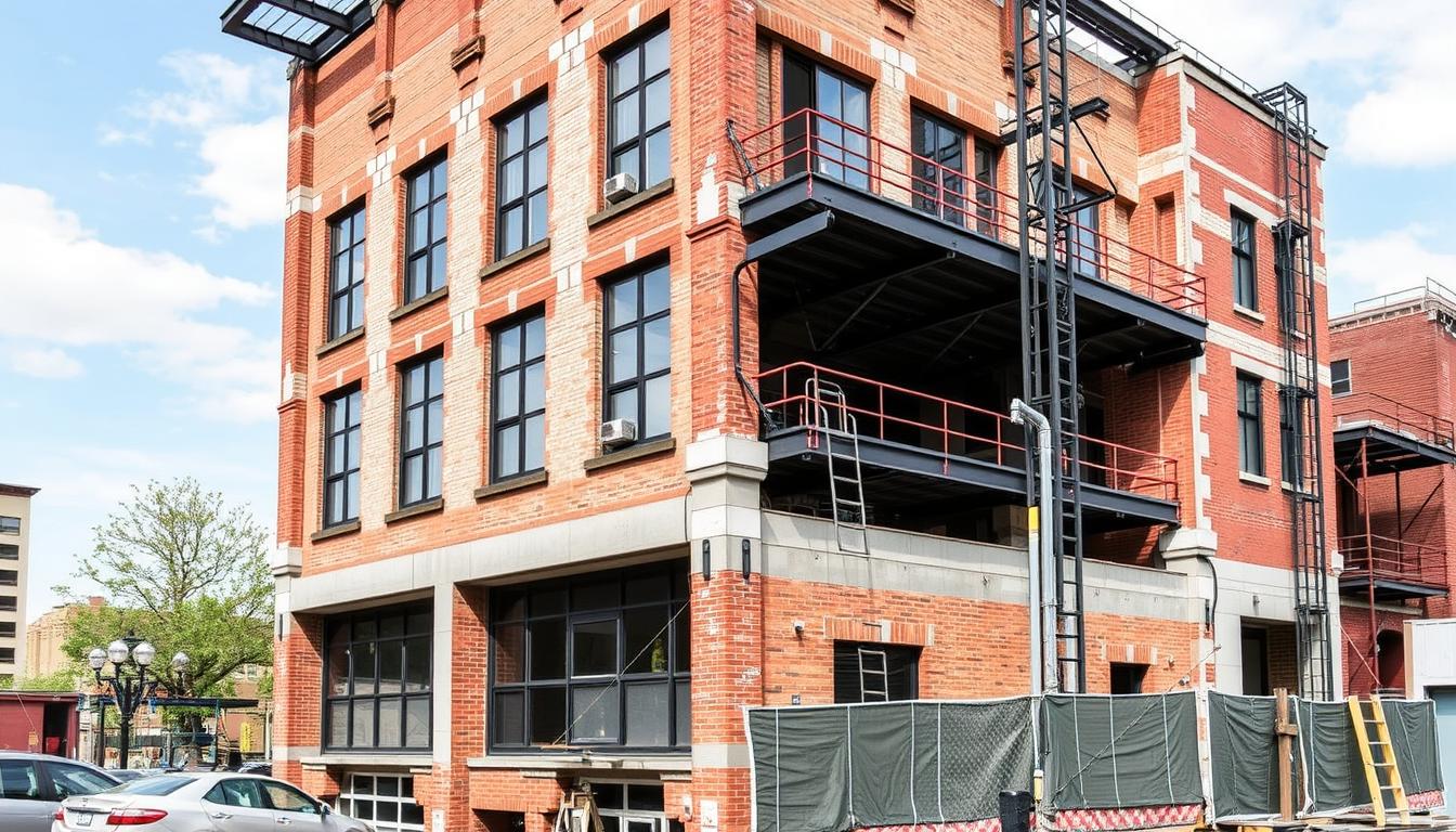 Adaptive reuse project converting former commercial building to residential lofts