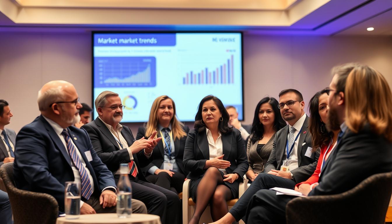 Panel of real estate experts discussing market trends
