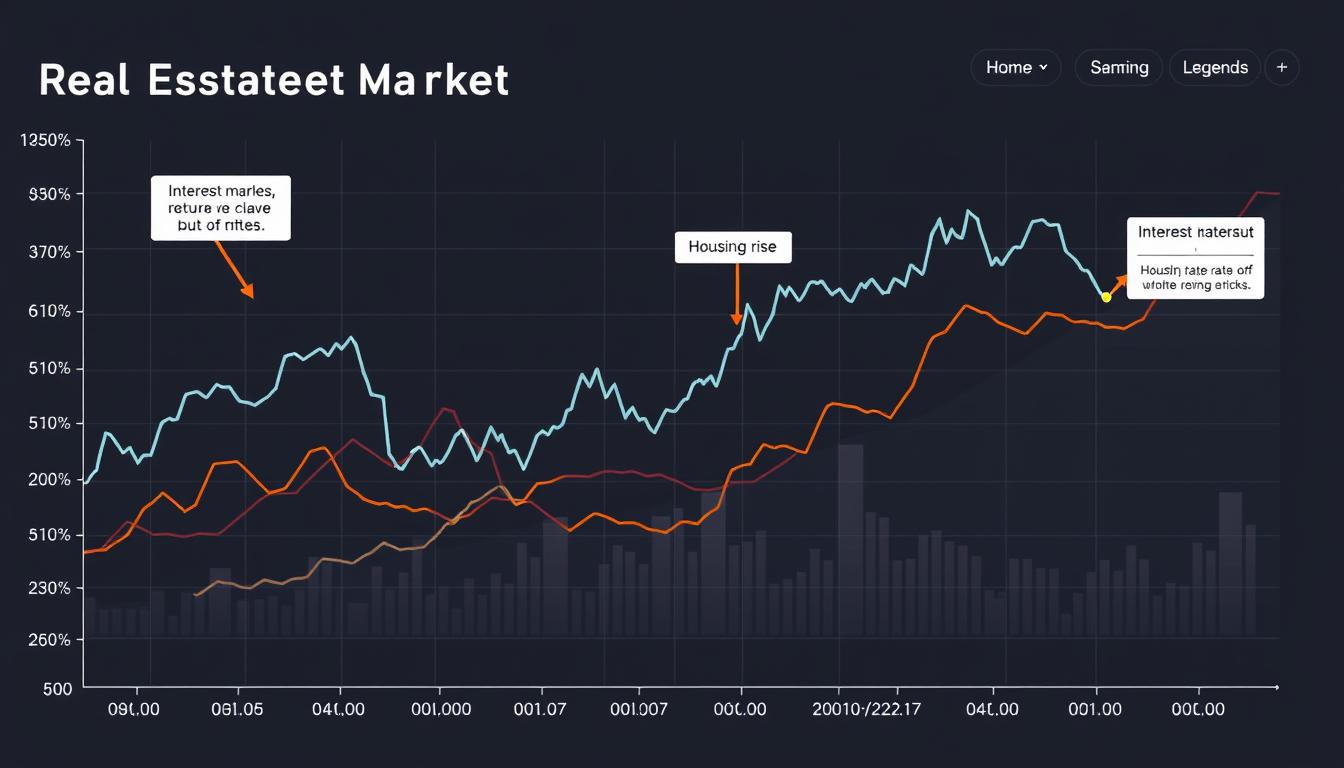 Graph showing real estate market volatility and risk factors