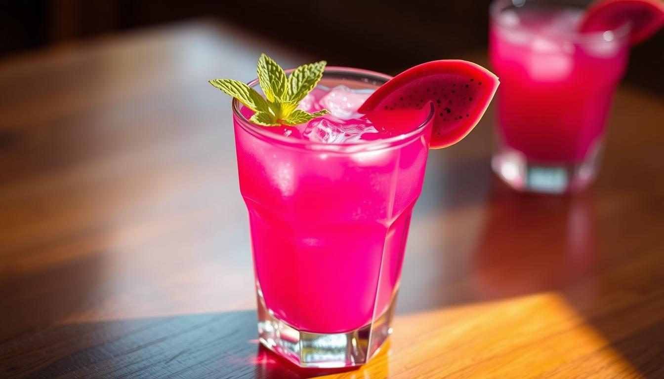 dragon fruit juice glassware
