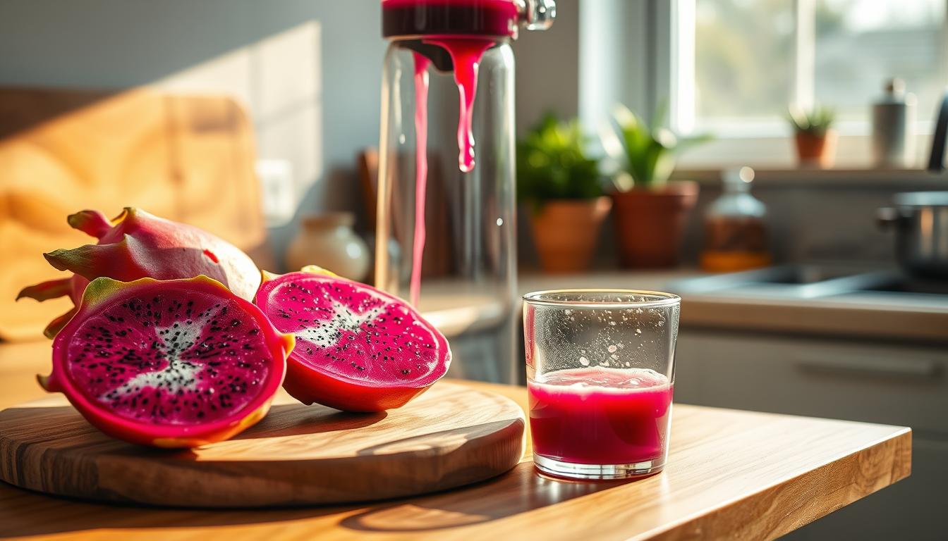 dragon fruit juice preparation