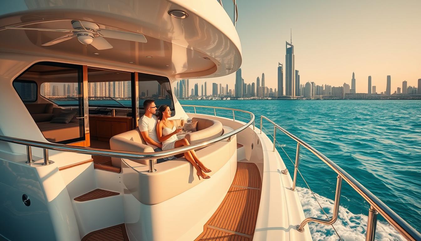 dubai yacht trip for a honeymoon