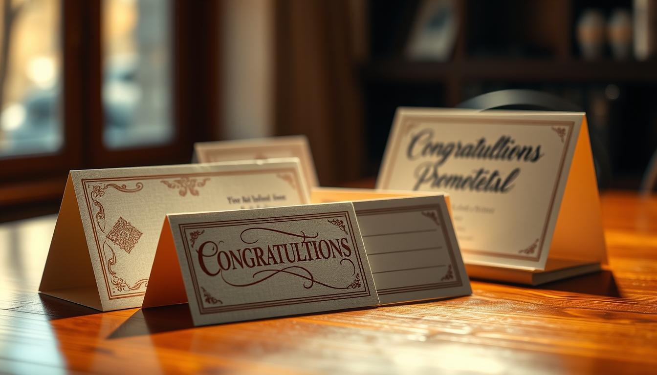 Glückwunschkarten zur Beförderung