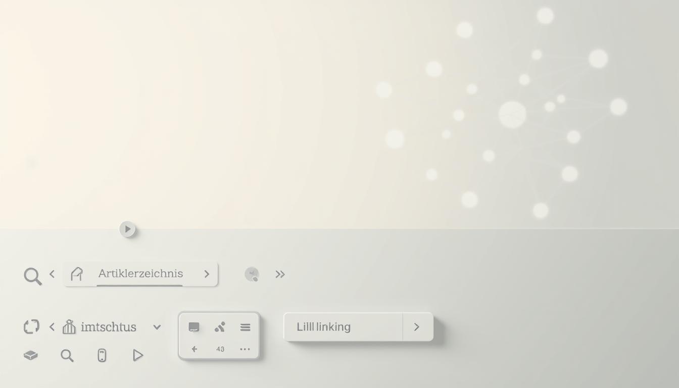 A modern, minimalist illustration showcasing various hyperlink options. In the foreground, a clean, well-organized UI displays a range of clickable elements - buttons, icons, and text links - all neatly arranged against a neutral background. Soft, indirect lighting casts subtle shadows, adding depth and emphasizing the interactive nature of the design. The middle ground features simple geometric shapes and patterns, hinting at the technical underpinnings of the linking system. In the background, a gently blurred network of interconnected nodes and lines suggests the broader context of the article's "Artikelverzeichnis" topic. Captured with a Sony A7R IV, the 70mm lens captures the scene with sharp focus and definition, while a polarized filter enhances contrast and eliminates glare.