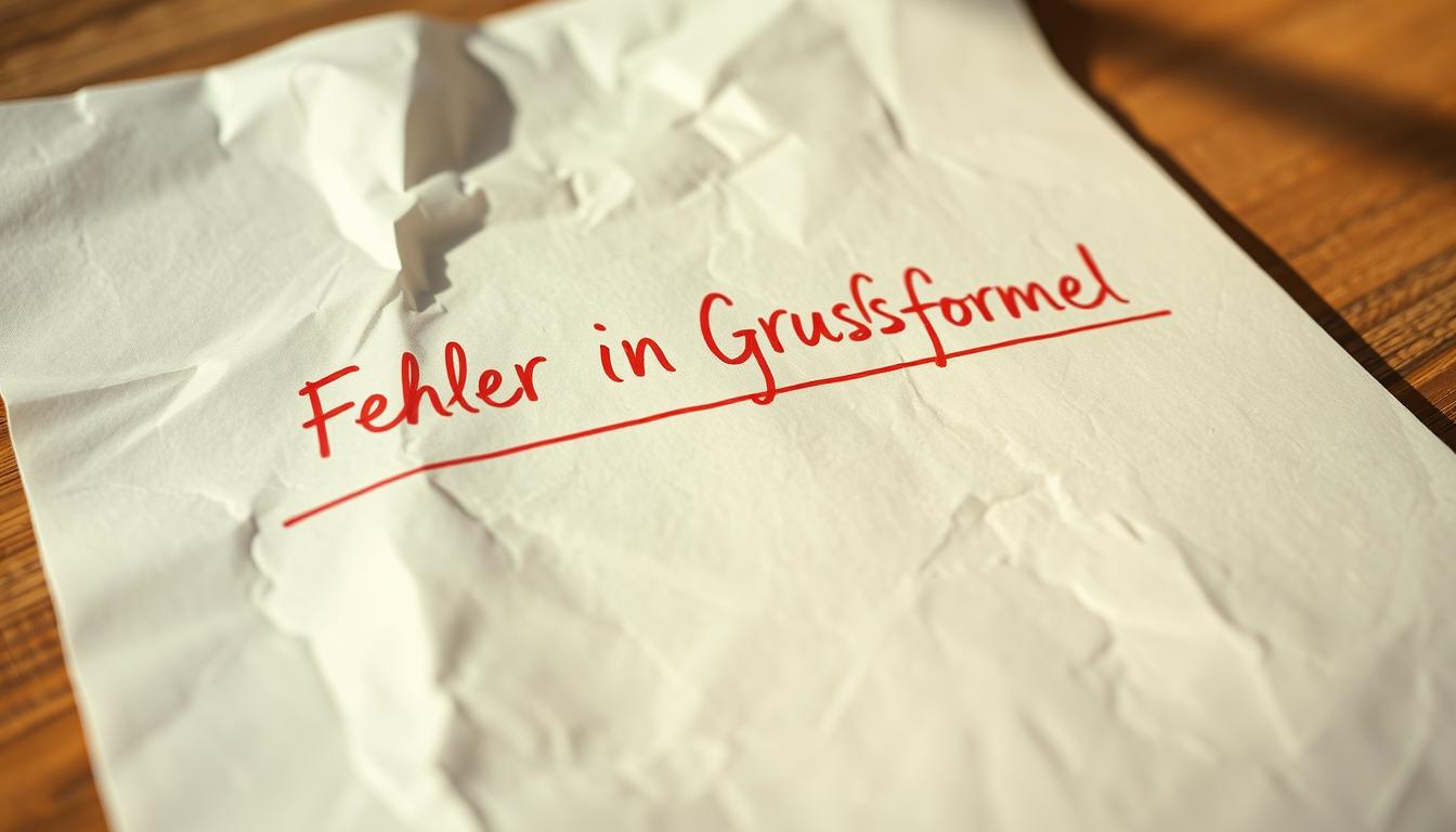 Fehler in Grußformeln