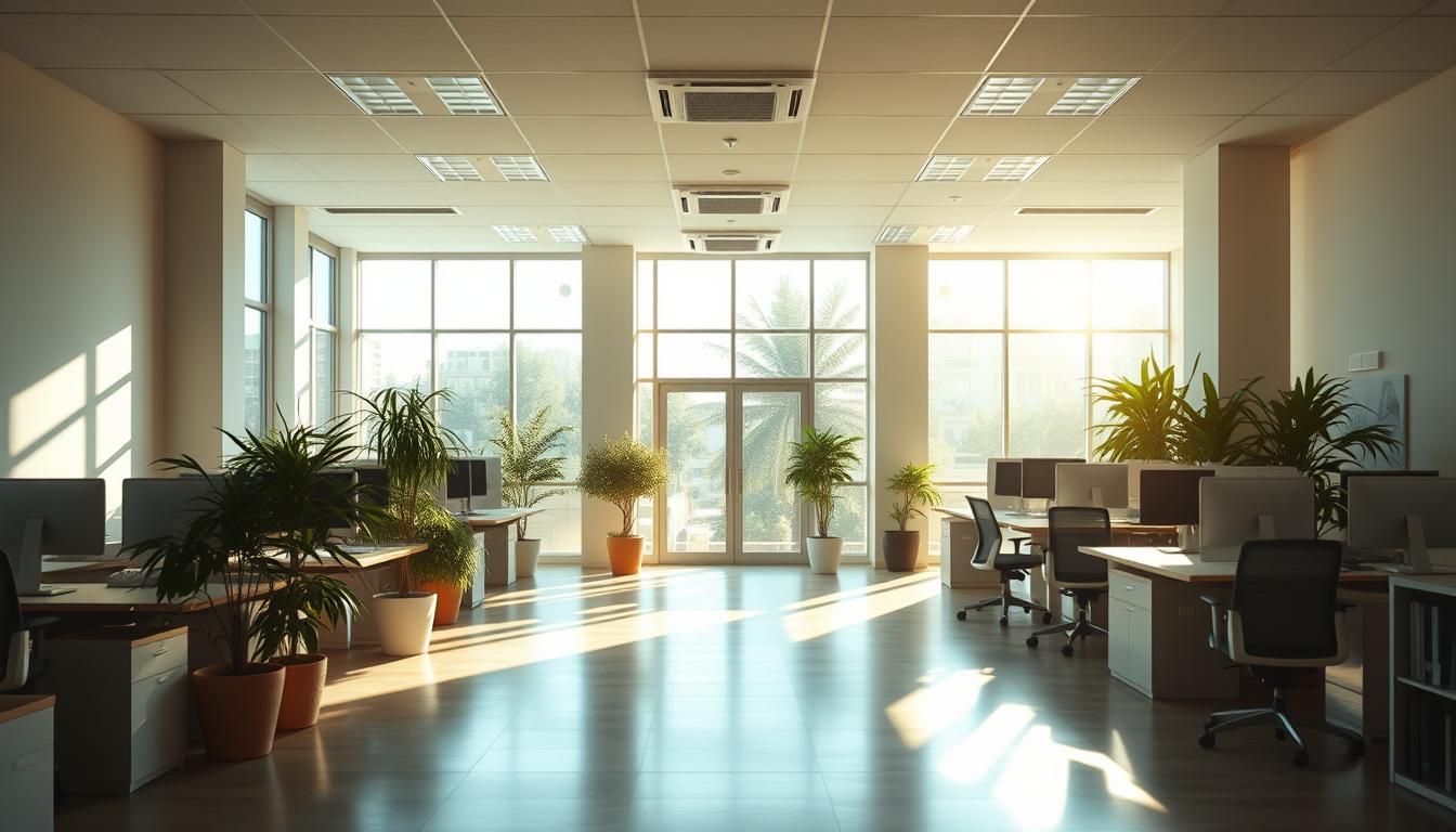Beleuchtung und Raumklima im Büro