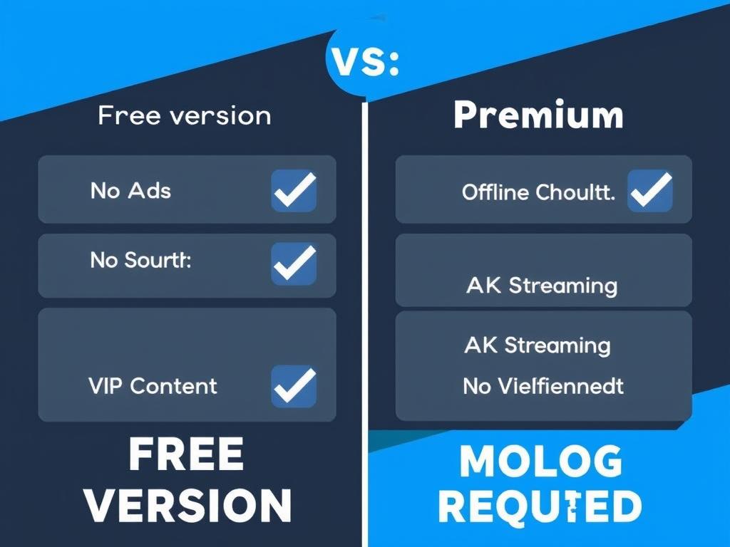 Movie Box Mod APK Premium unlock 2025 features comparison showing free vs premium