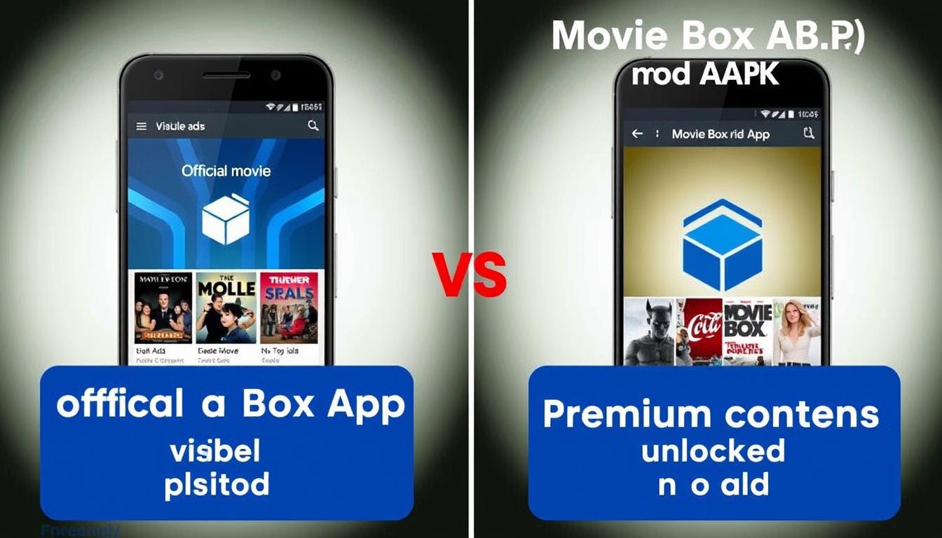 Movie Box Mod APK Premium unlock 2025 compared to official app showing key differences