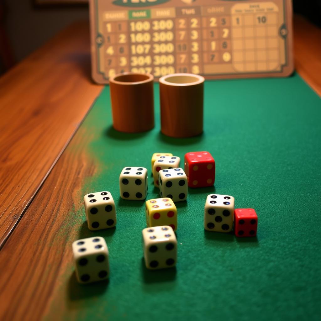 Dice game setup