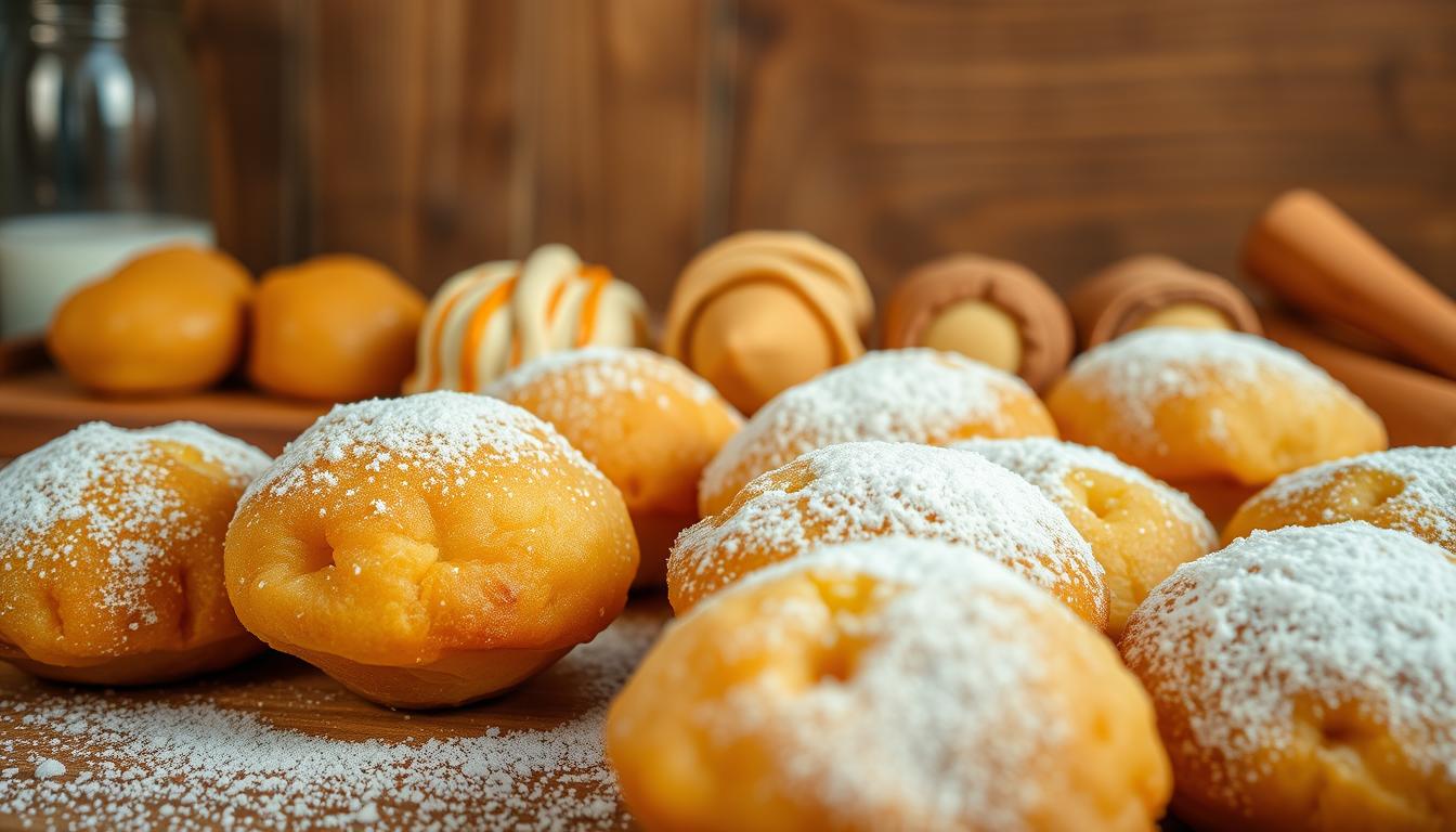 variações de bolinho de chuva