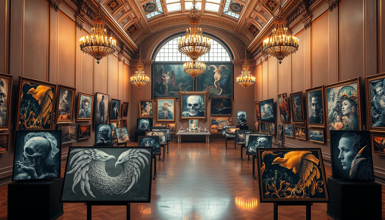 AI art examples showing detailed prompt results