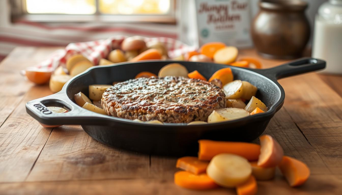 amish hamburger steak bake