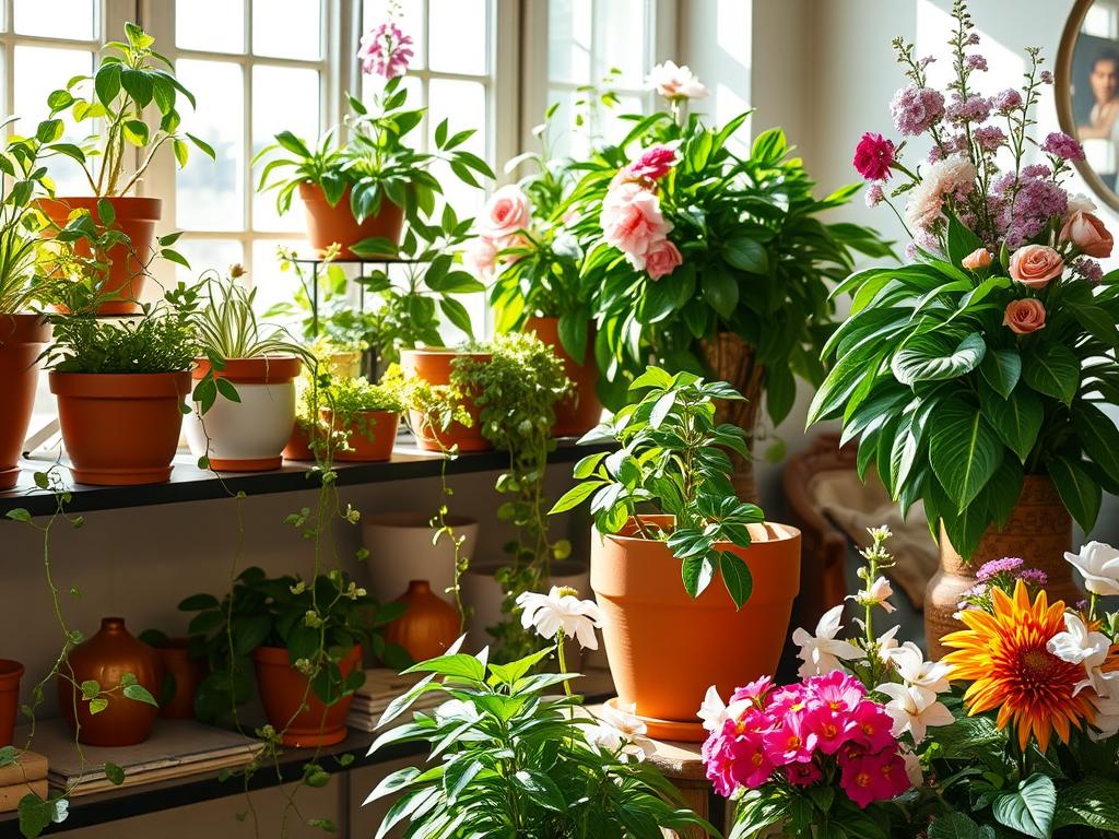 plantas e flores na decoração