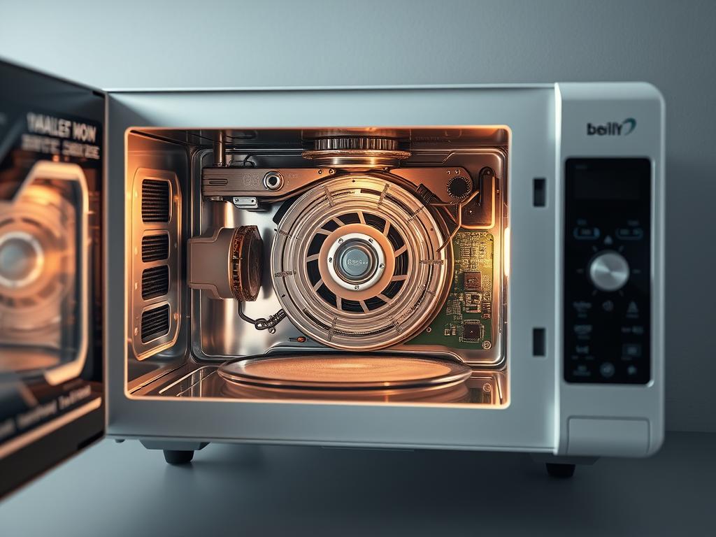 Componentes internos do micro-ondas