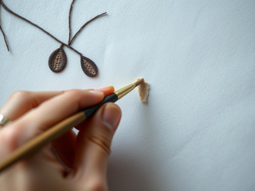 correção de erros em trabalhos manuais com pintura