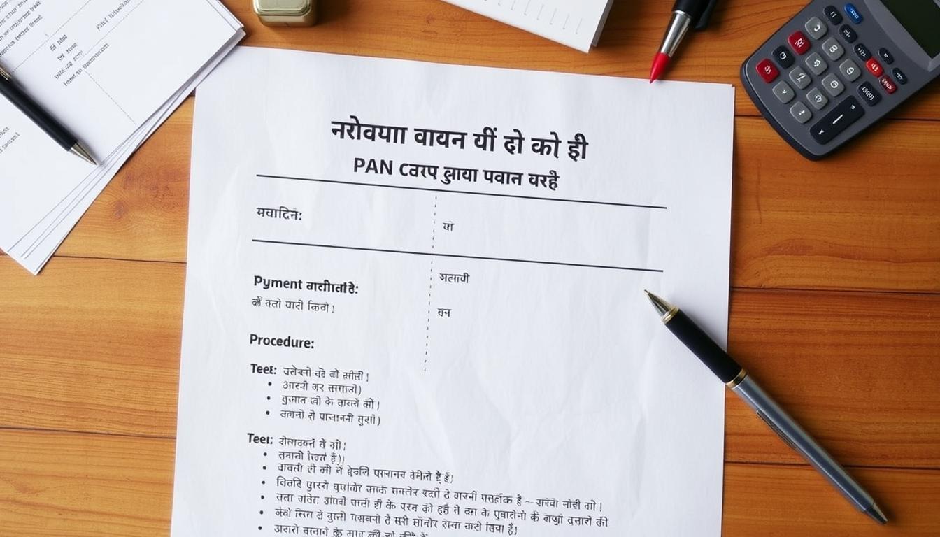 पैन कार्ड आवेदन शुल्क