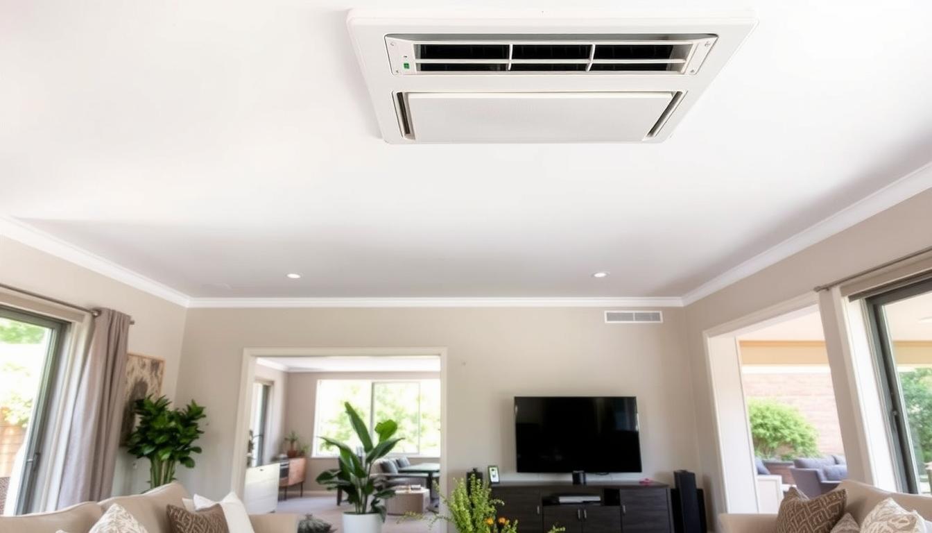 Ducted air conditioning system in a Western Sydney family home