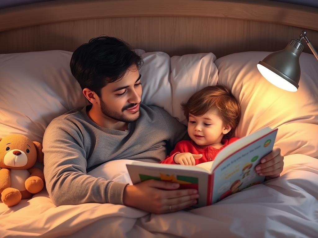 Preschooler engaged with picture book, best bedtime stories for young children